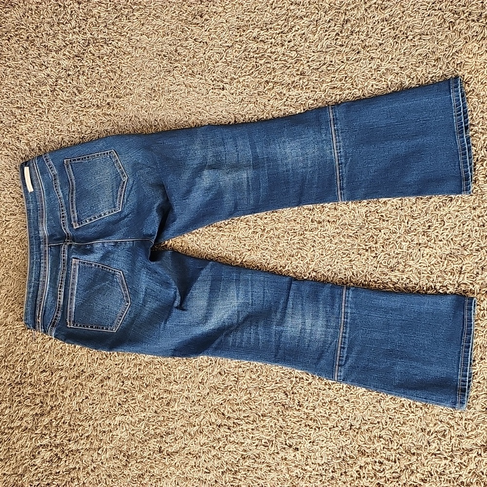Anthropologie Pilcro Letterpress Jeans 27 Utility High Rise Cropped Bootcut Blue - Picture 7 of 9